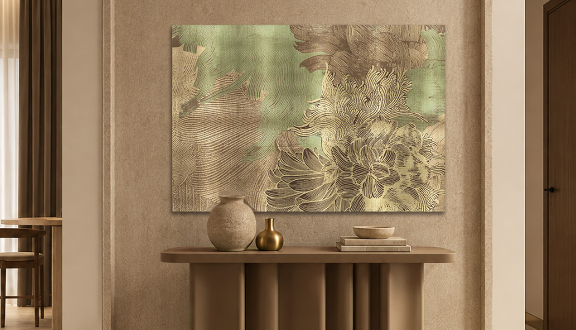 Garden At Dusk in a room
